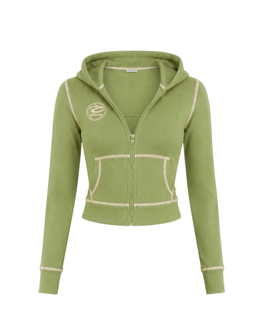 Matcha Waffle Knit Set Jacket