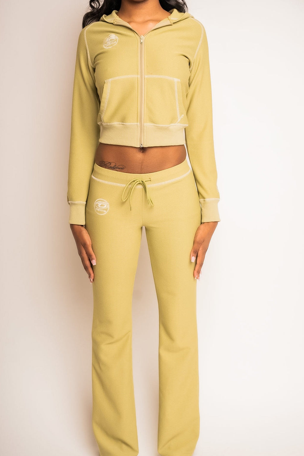 Matcha Waffle Knit Pants
